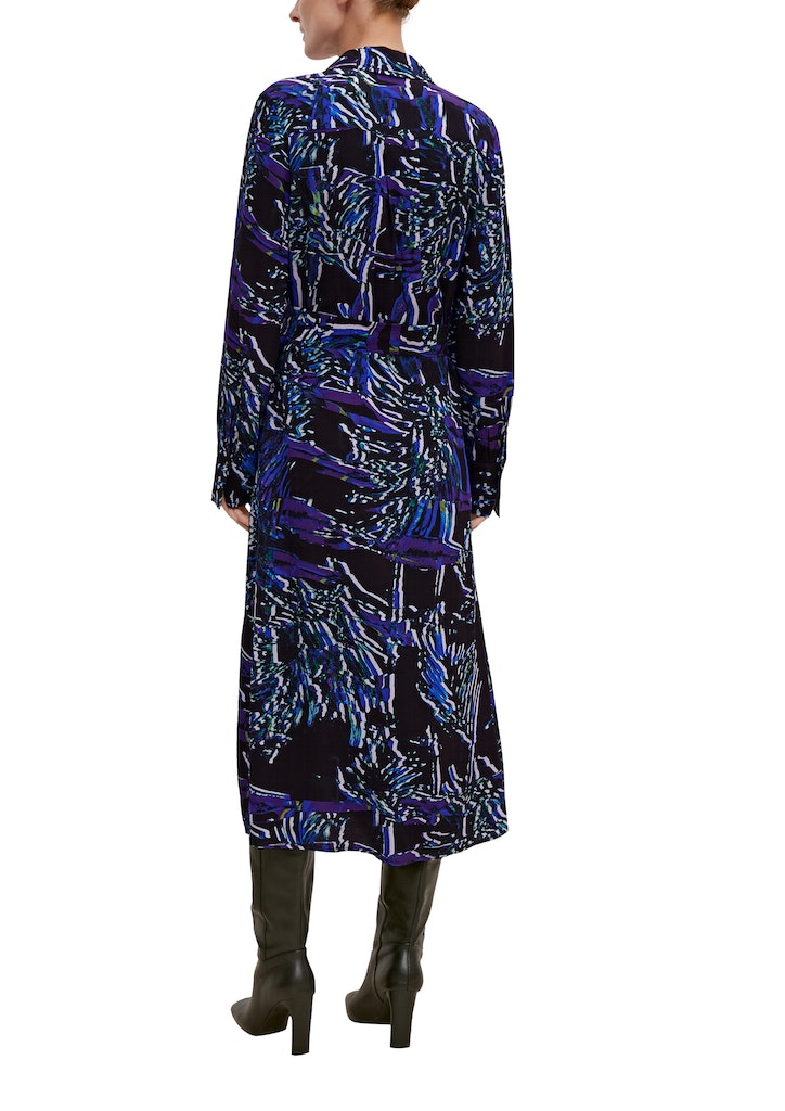 Comma Damen Kleider Grey/Black