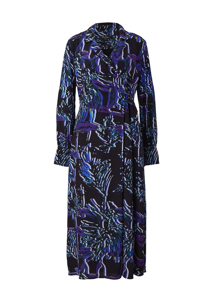 Comma Damen Kleider Grey/Black