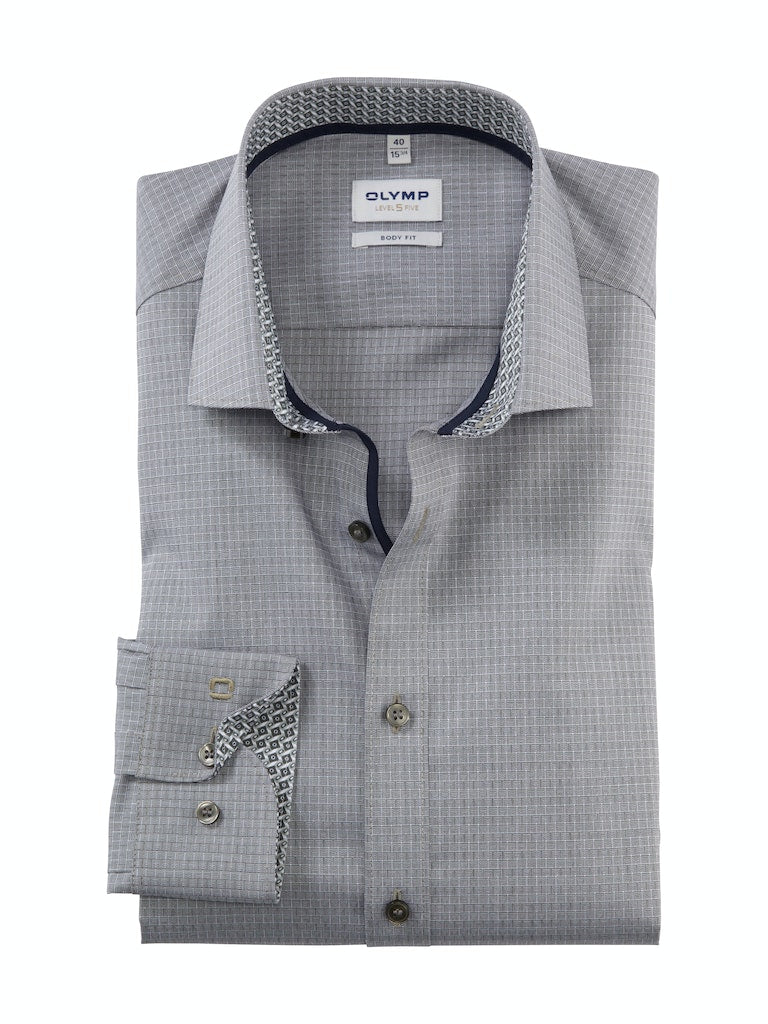 Olymp Herren Hemden lang Oliv