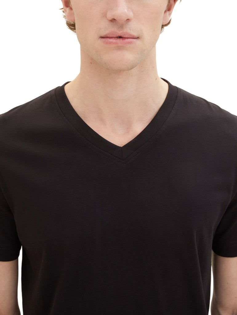 Tom Tailor Herren T-Shirts kurz Black
