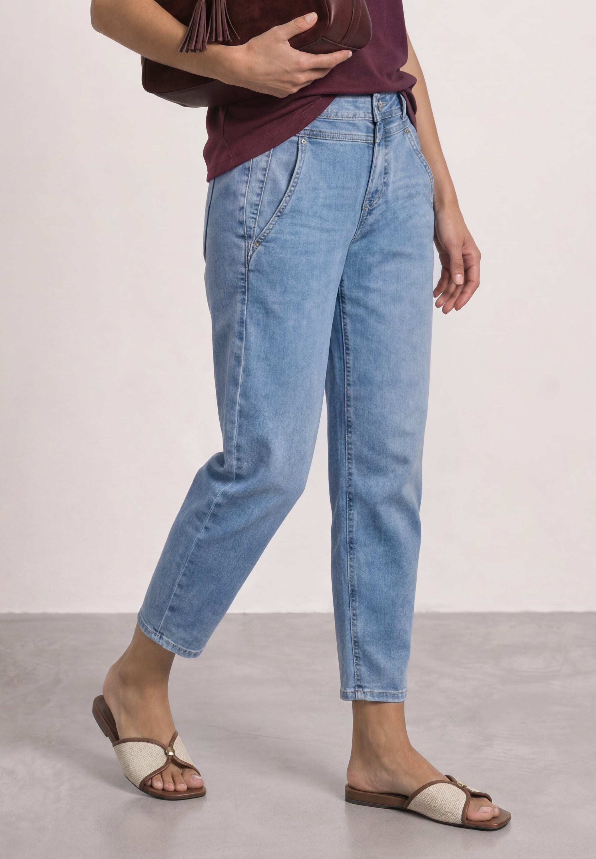 Street One Damen Hosen Light Blu