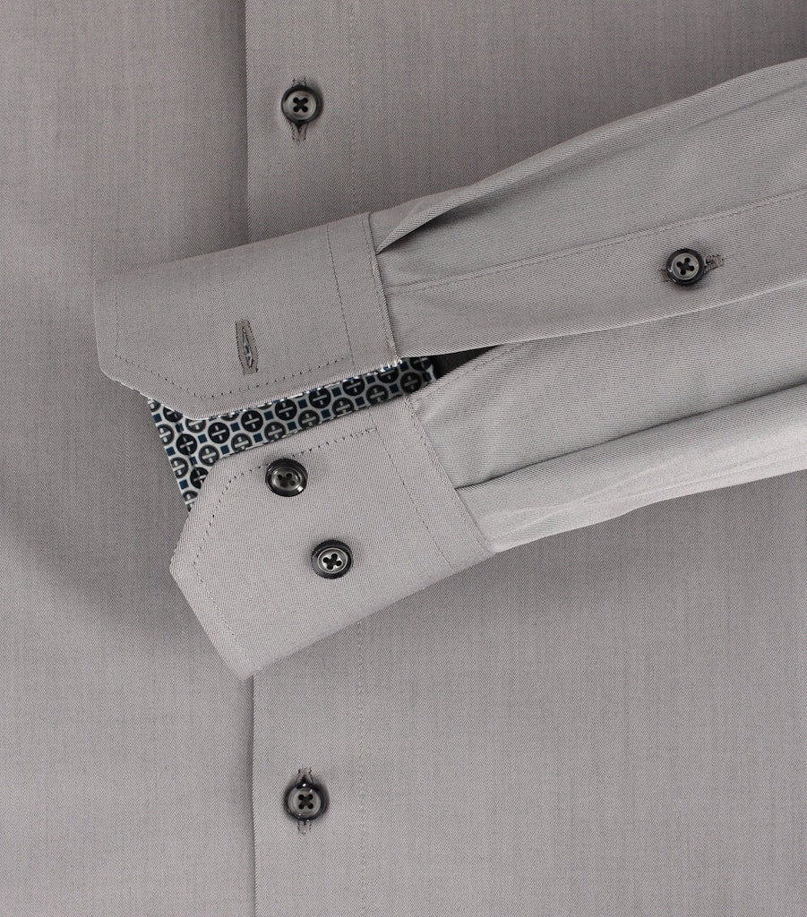 Casa Moda Herren Hemden lang Silber