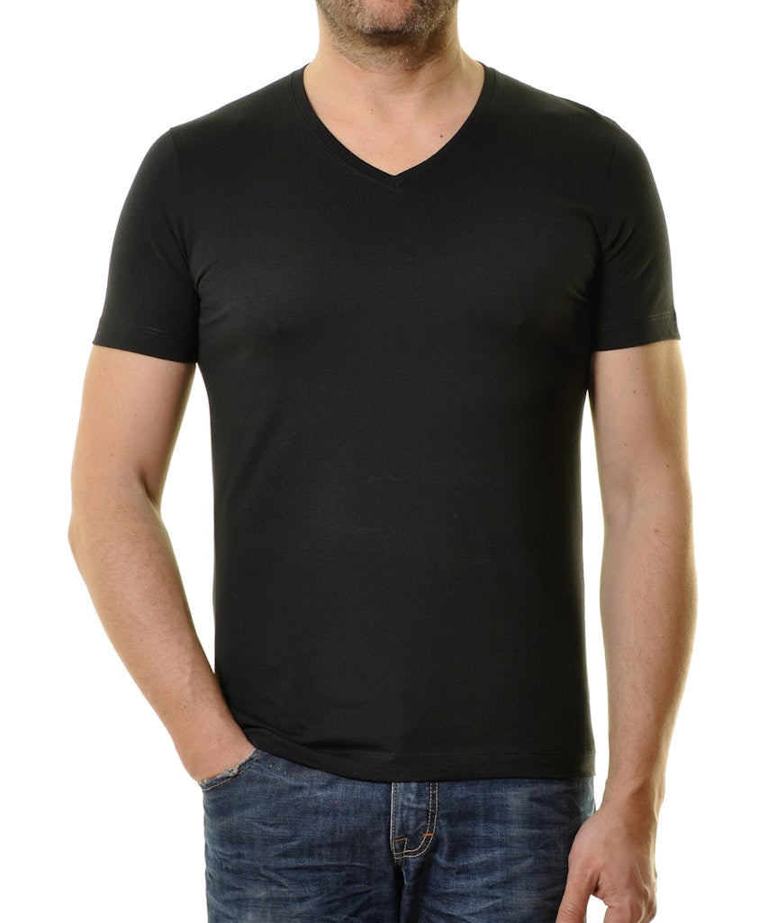 Ragman Herren T-Shirts kurz Schwarz