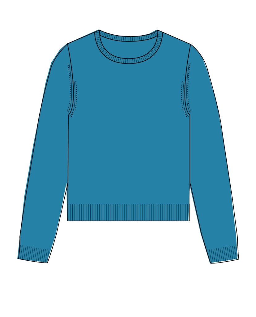 Clarina Damen Pullover Capriblau