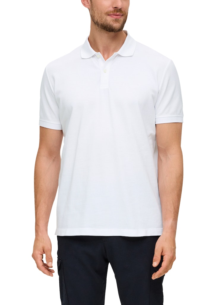 S. Oliver red Herren Polo-Shirts White