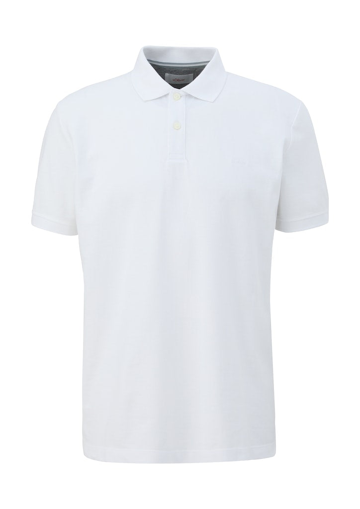 S. Oliver red Herren Polo-Shirts White