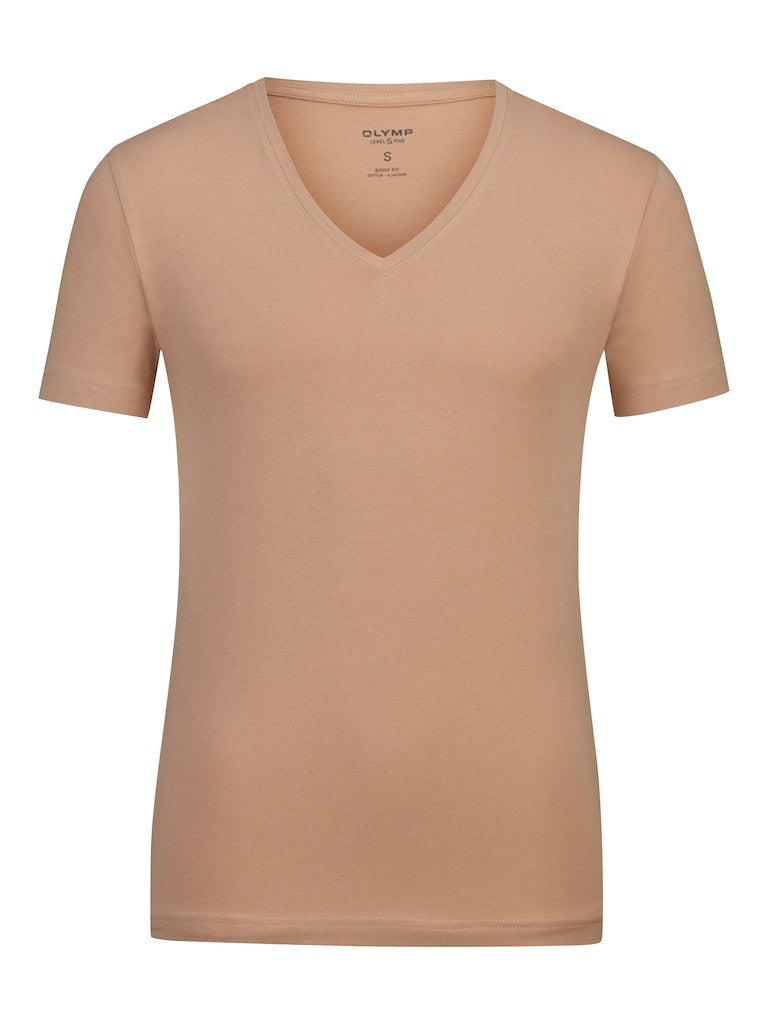 Olymp Herren T-Shirts kurz Caramel