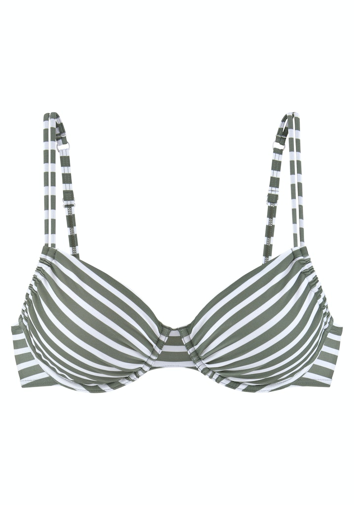 Lascana Bikini Oliv Stripe