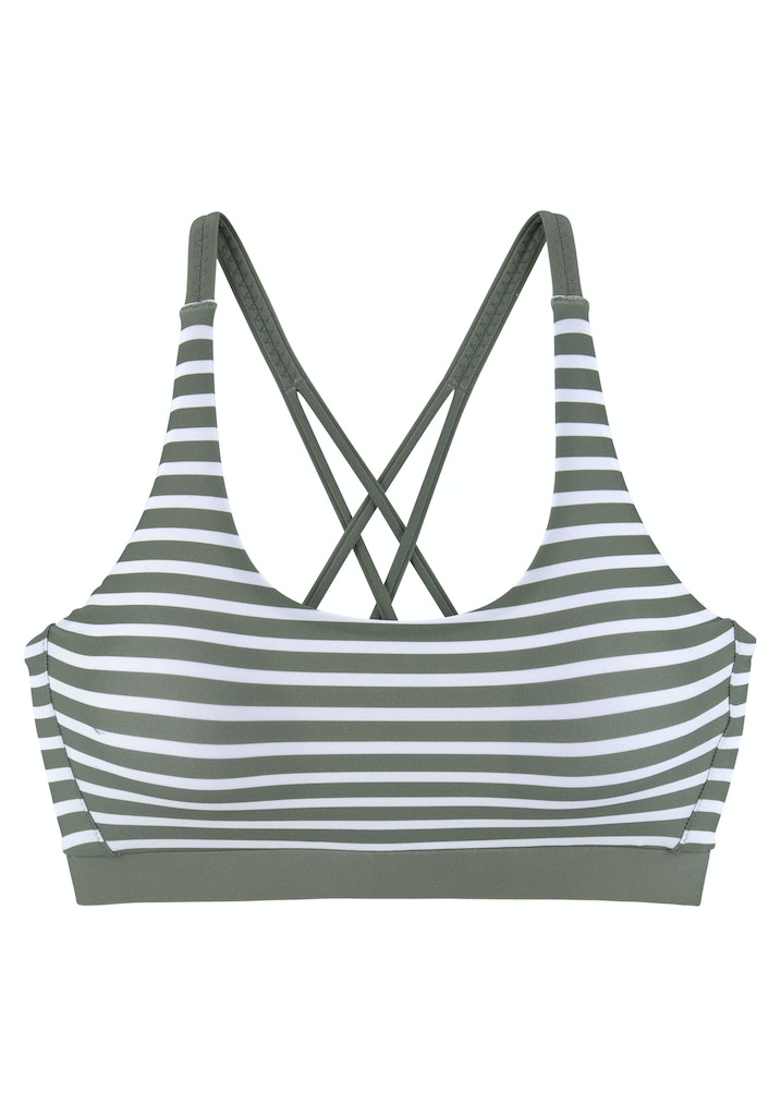 Lascana Bikini Oliv Stripe