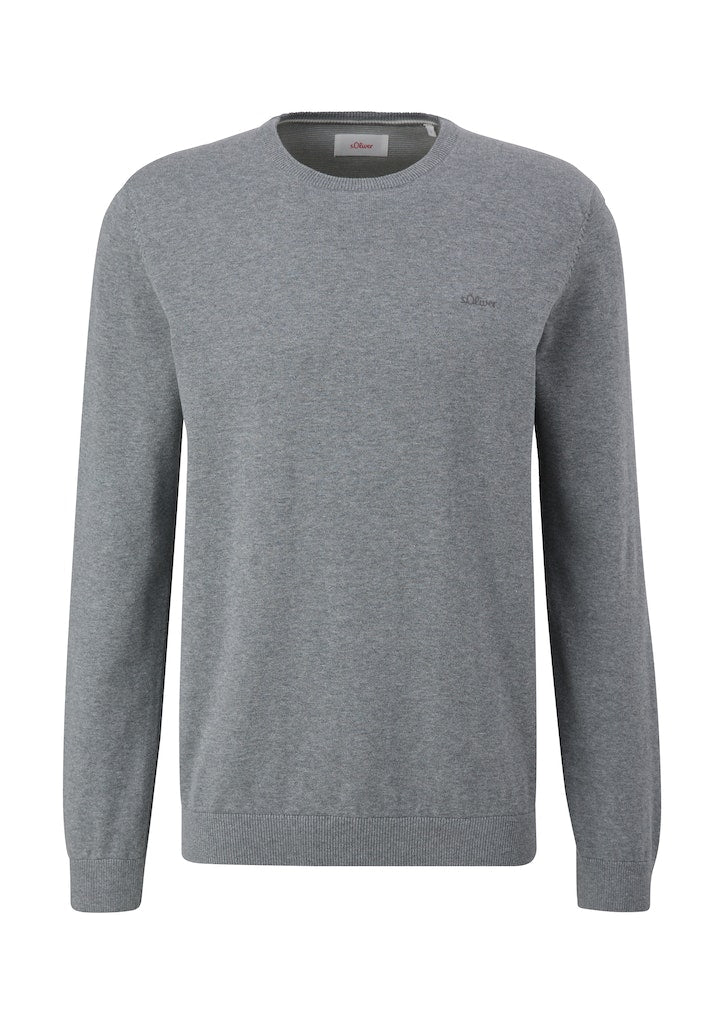S. Oliver red Herren Pullover Grey/Black