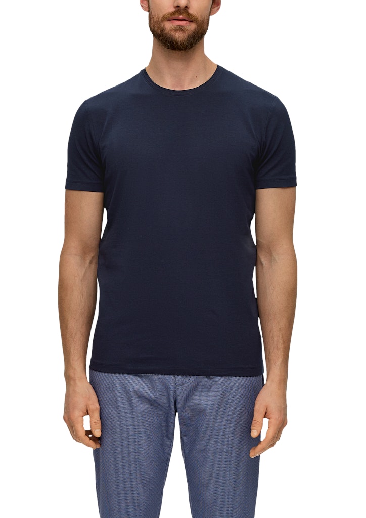 S. Oliver black Herren T-Shirts kurz Blue