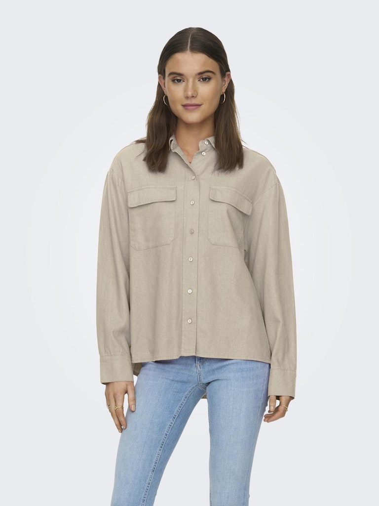 Only Damen Blusen Oxford Tan