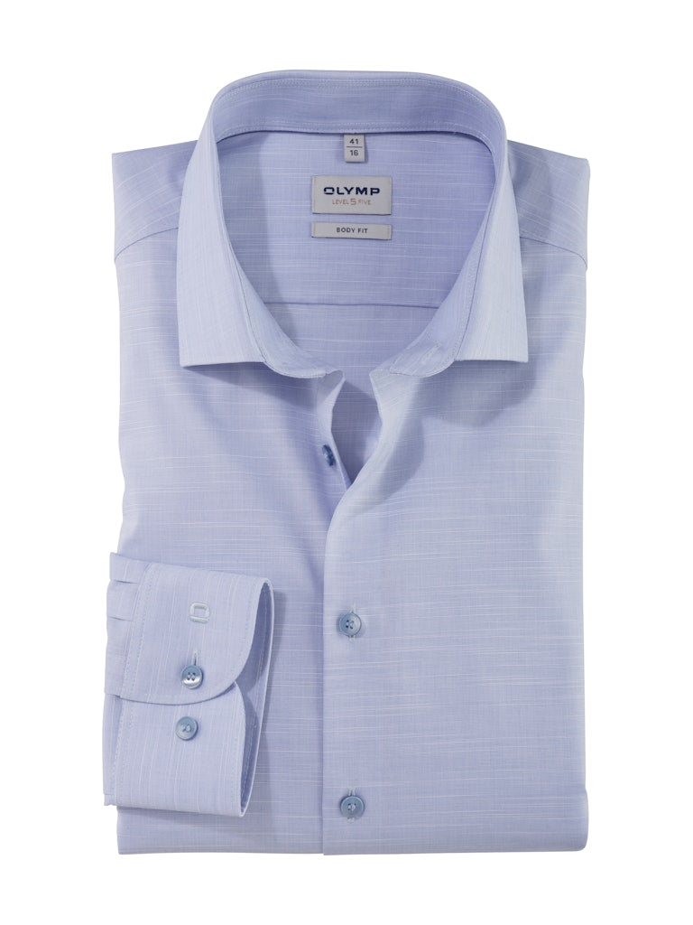 Olymp Herren Hemden lang Rauchblau