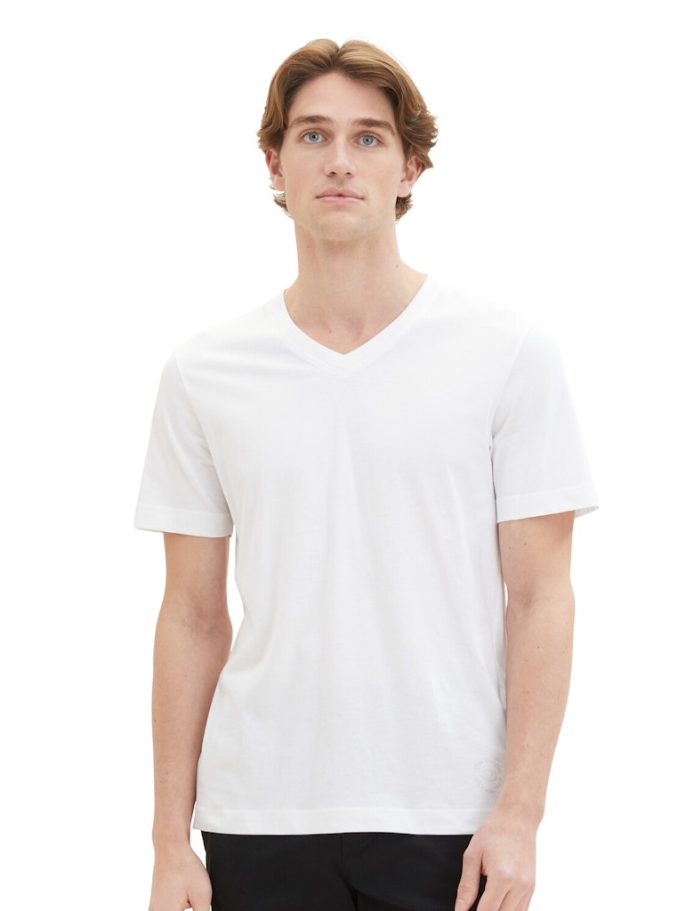 Tom Tailor Herren T-Shirts kurz White
