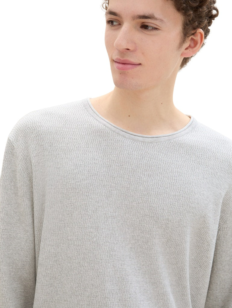 Tom Tailor denim Herren Pullover Light Stone Gre