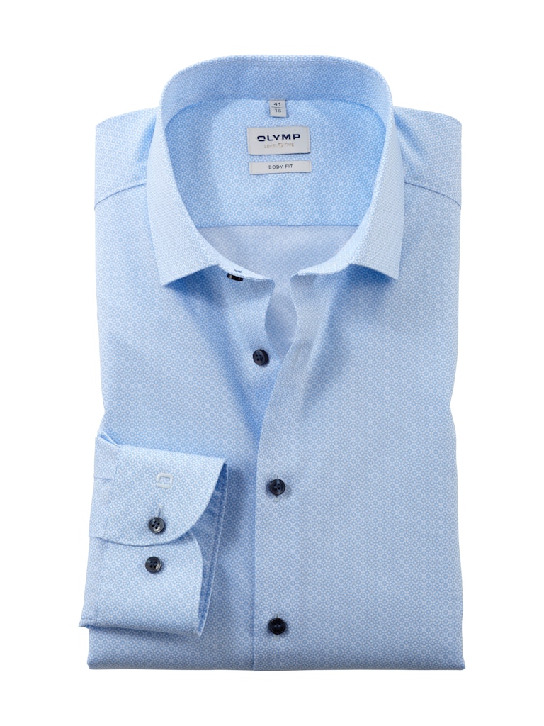 Olymp Herren Hemden lang Bleu