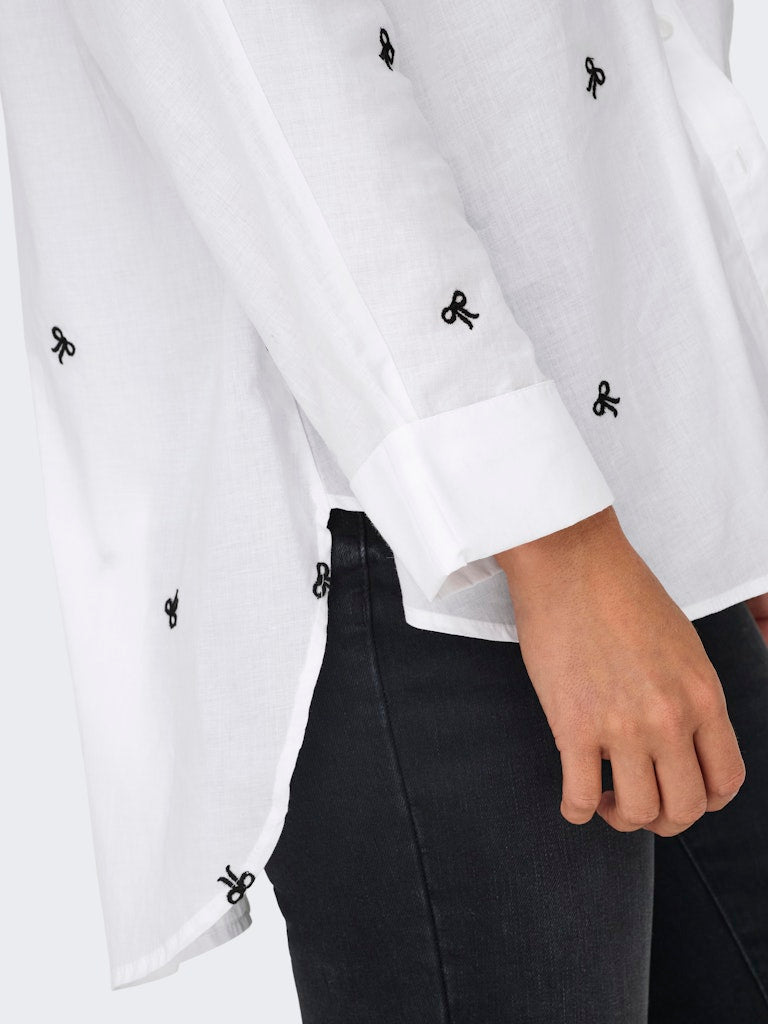 Only Damen Blusen Bright White/Bl