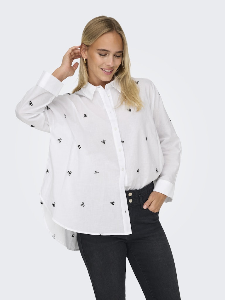 Only Damen Blusen Bright White/Bl