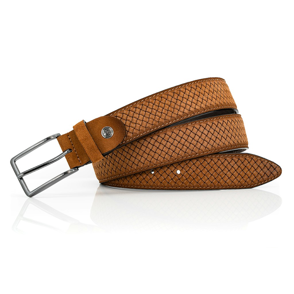 LINDENMANN Herren Gürtel Cognac