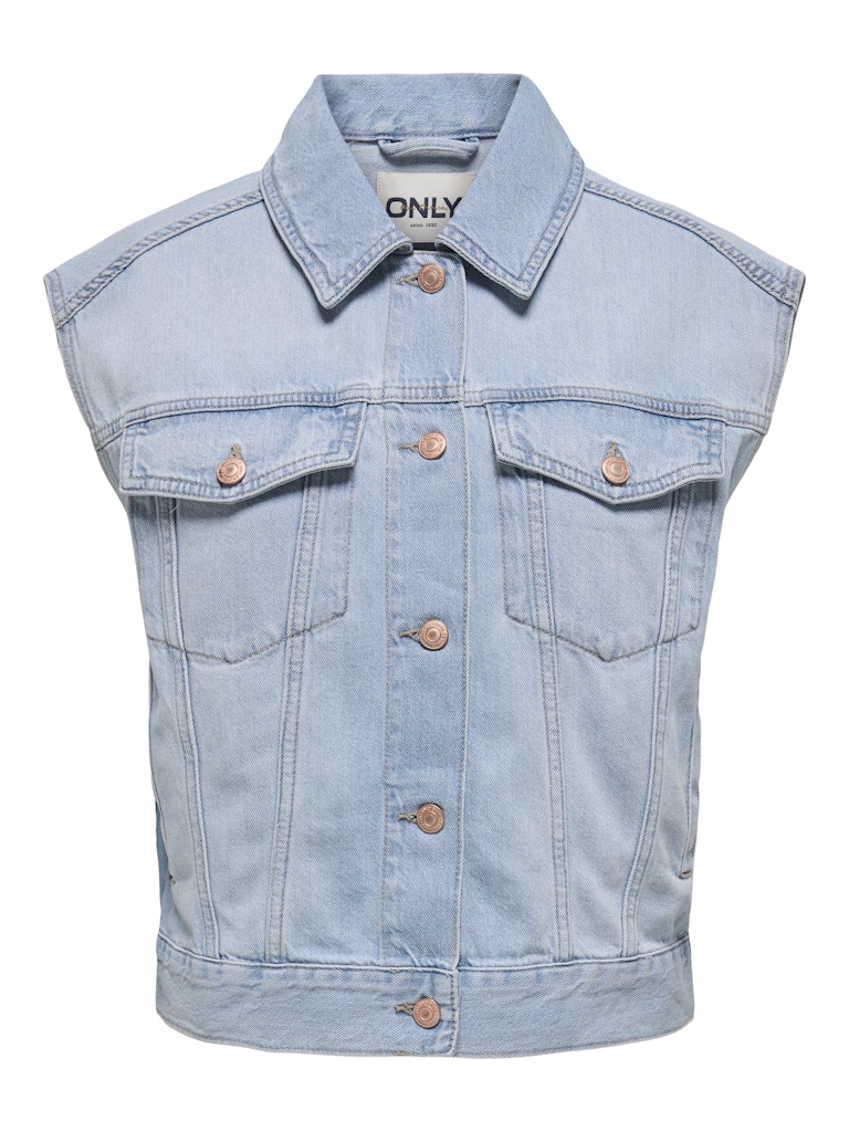 only Damen Indoorwesten Light Blue Deni