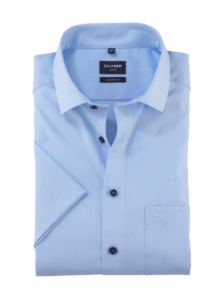 Olymp Herren Hemden kurz Bleu
