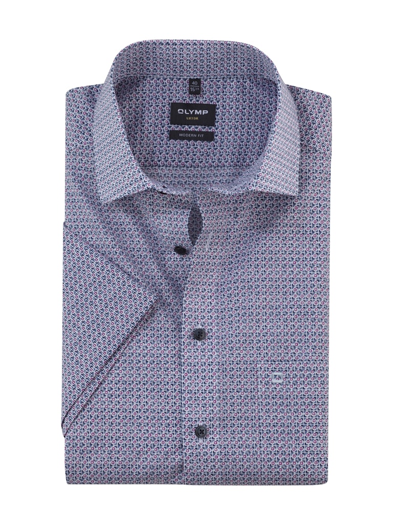 Olymp Herren Hemden kurz Pflaume
