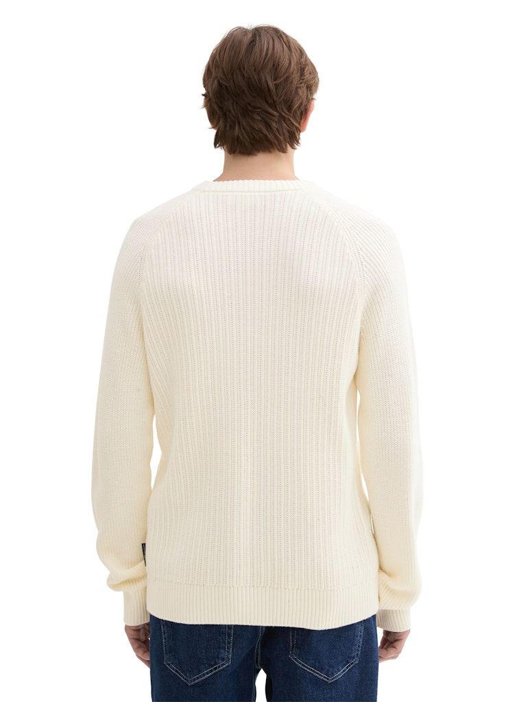 Tom Tailor denim Herren Pullover Wool White