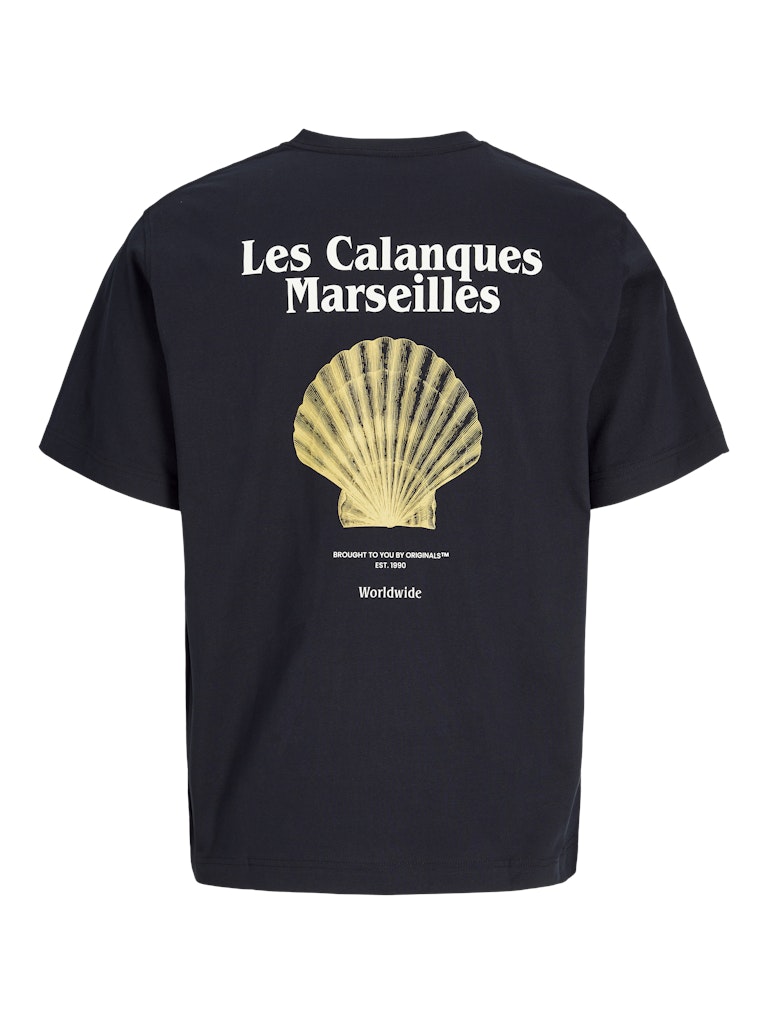 Jack & Jones Herren T-Shirts kurz Black/Yellow Cl