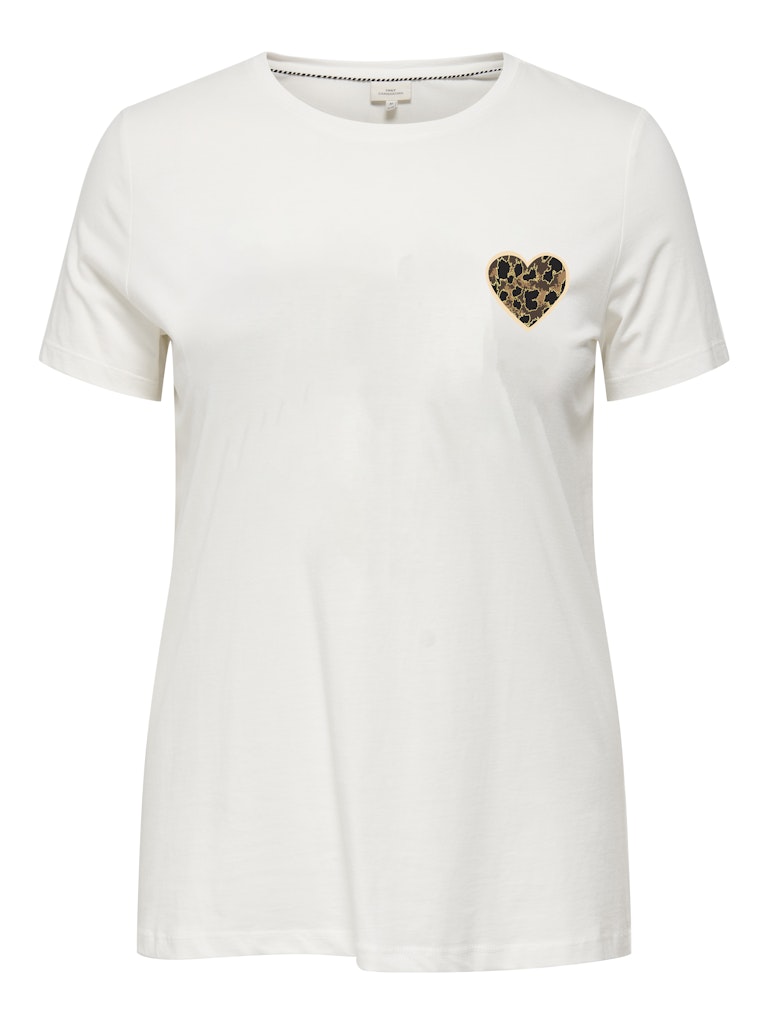 Only Caramkoma Damen T-Shirts Cloud Dancer/Le