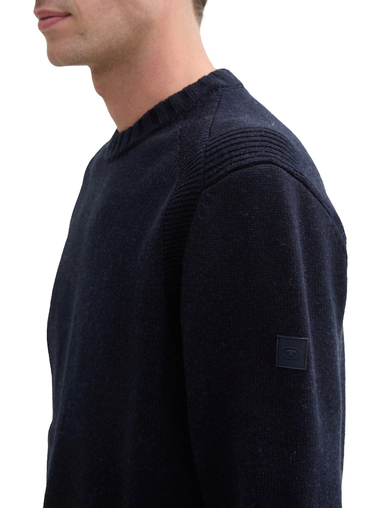Tom Tailor Herren Pullover Knitted Navy Me
