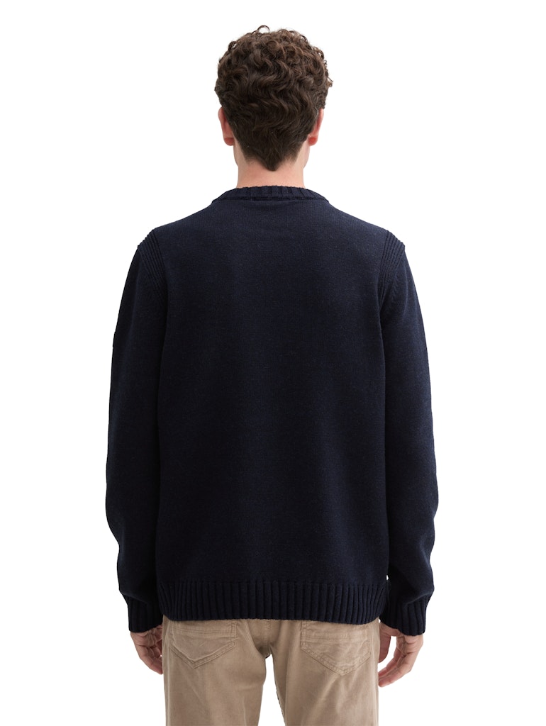 Tom Tailor Herren Pullover Knitted Navy Me