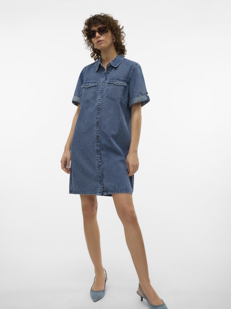 Vero Moda Damen Kleider Medium Blue Den