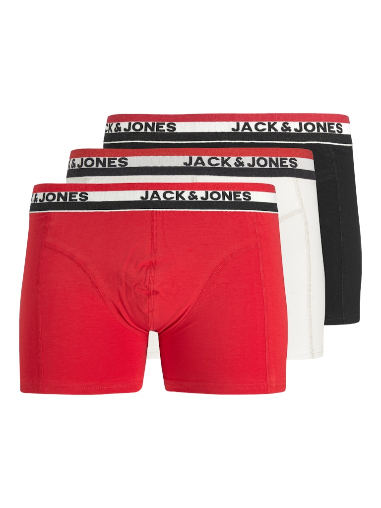 Jack & Jones Herren Wäsche Black/Red - Whi