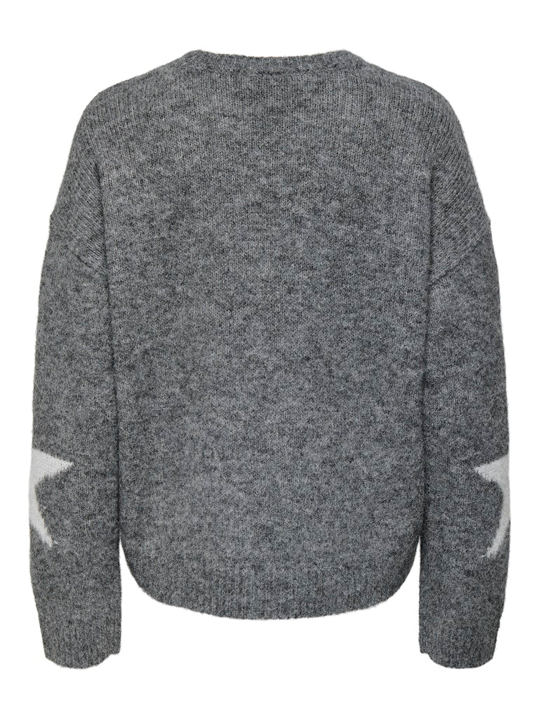 Only Damen Pullover Dark Grey Melan