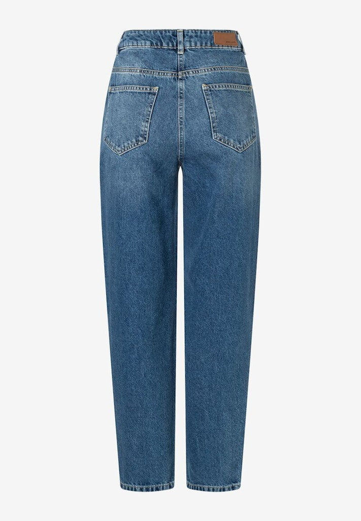 More & More Damen Jeans Middle Blu