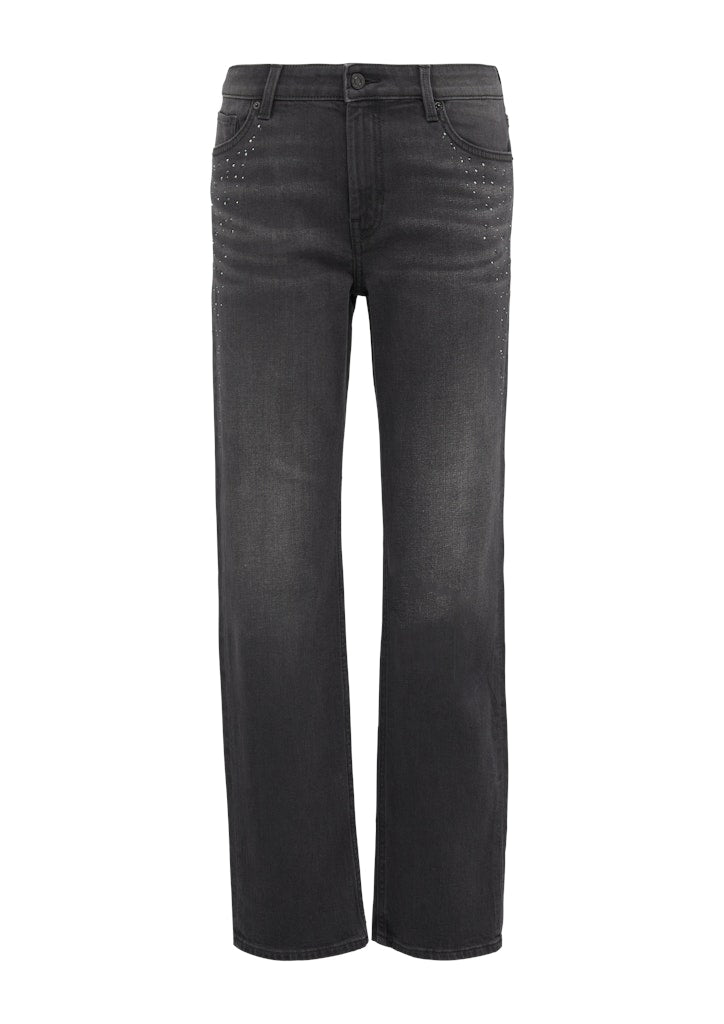 S. Oliver red Damen Jeans Grey/Black