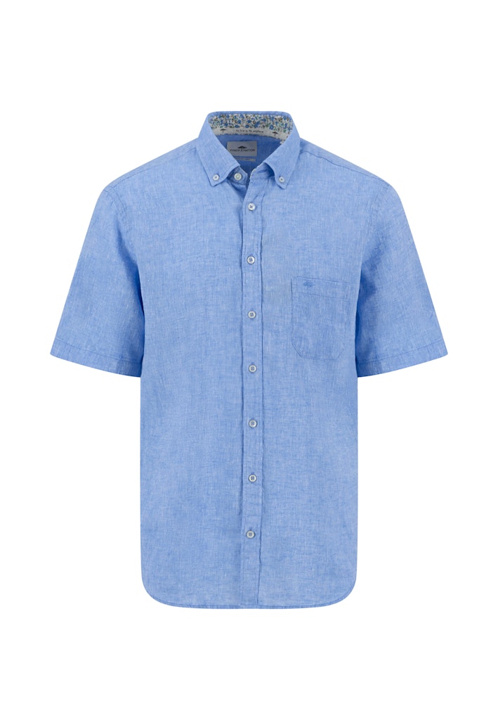 Fynch-Hatton Herren Hemden kurz Crystal Blue