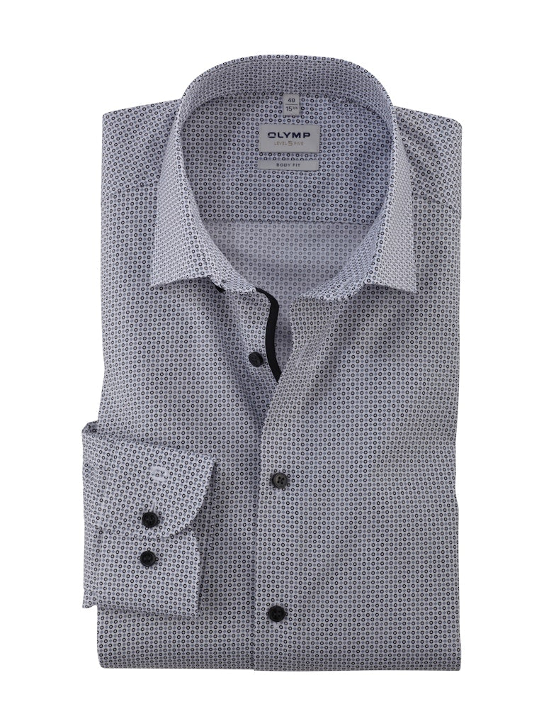 Olymp Herren Hemden lang Silbergrau