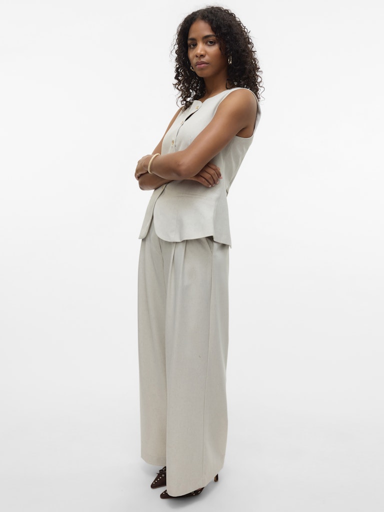 Vero Moda Damen Hosen Birch/Melange A