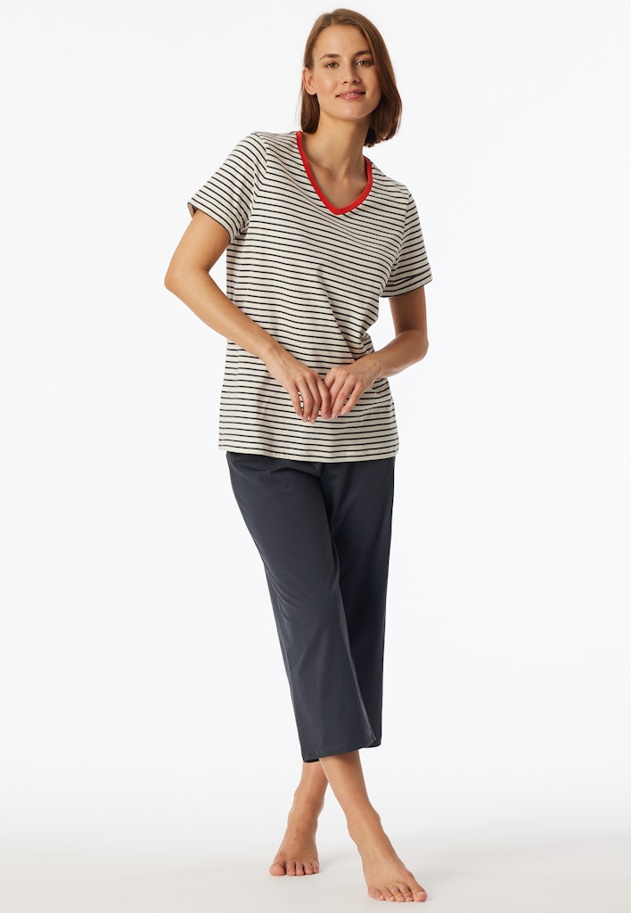 Schiesser Schlafanzug Off-White