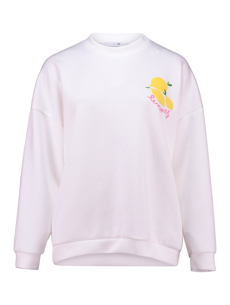 Haily's Damen Sweatshirts White/Lemon