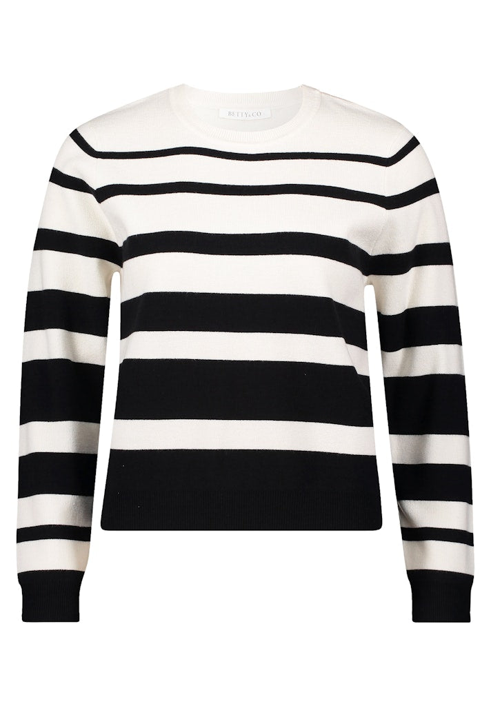 Betty & Co Damen Pullover Black/Cream