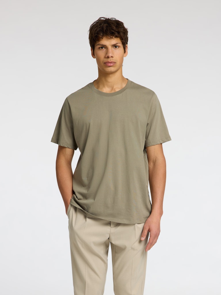 Selected homme Herren T-Shirts kurz Vetiver