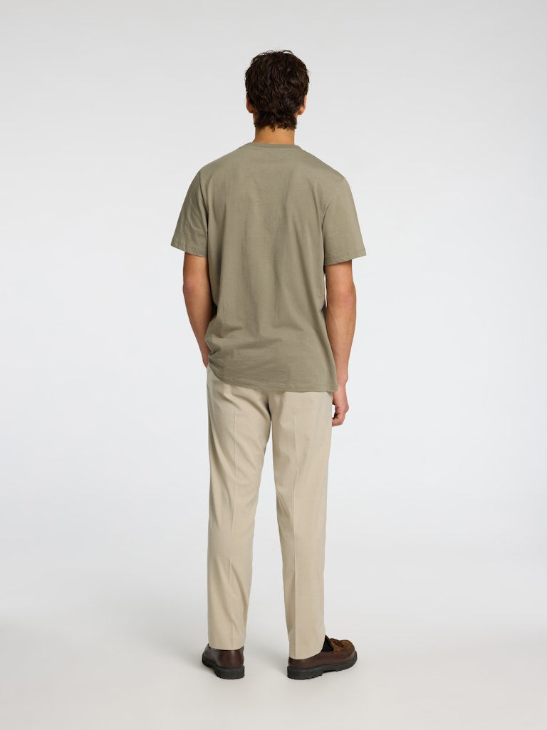 Selected homme Herren T-Shirts kurz Vetiver