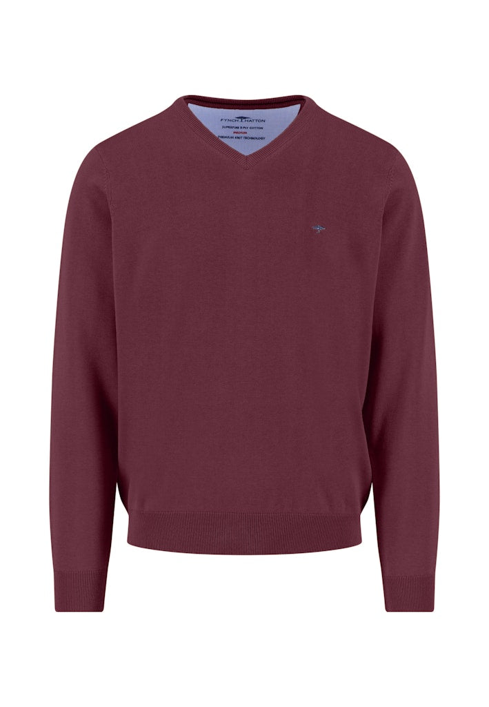 Fynch-Hatton Herren Pullover Deep Merlot