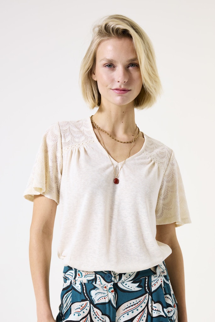 Garcia Damen T-Shirts Whitecap