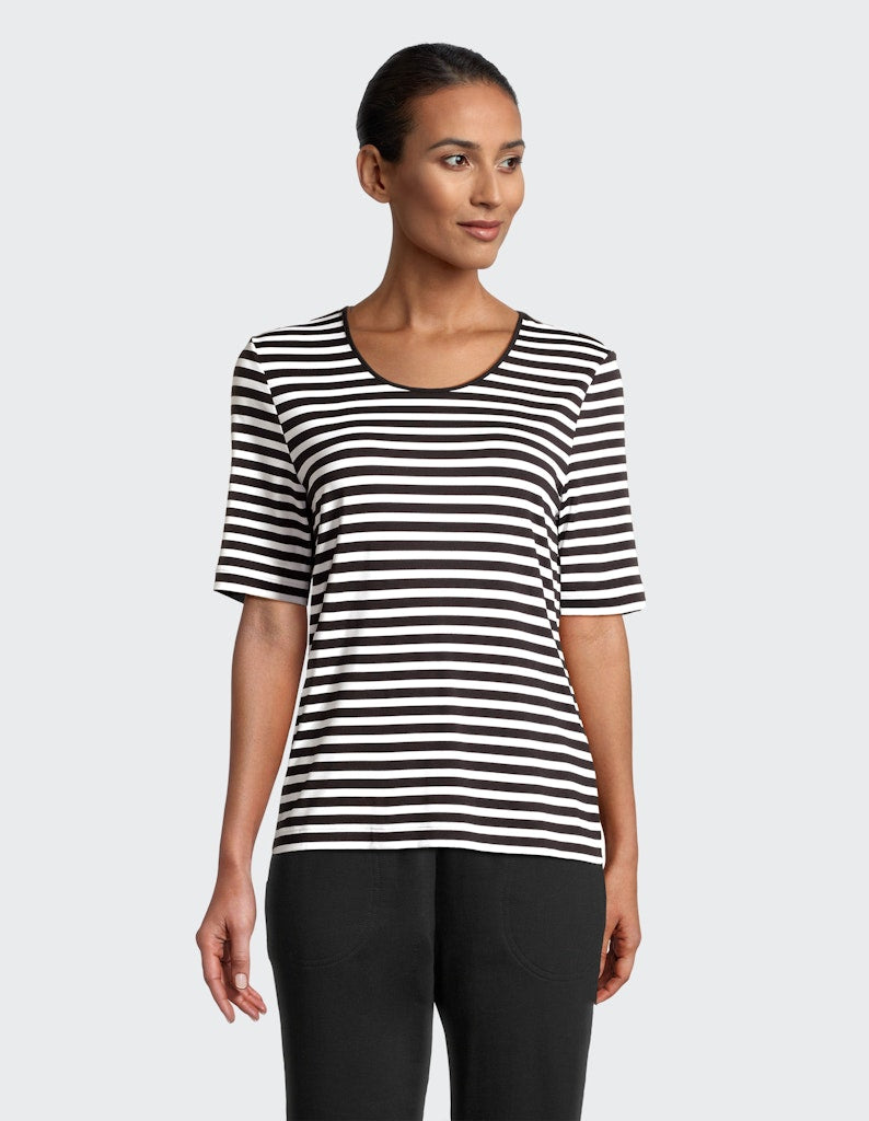 Joy Shirts White/Black Str