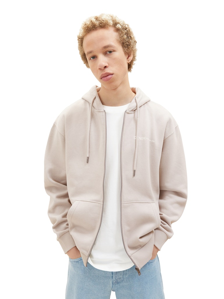 Tom Tailor denim Herren Sweatjacken Light Dove Grey