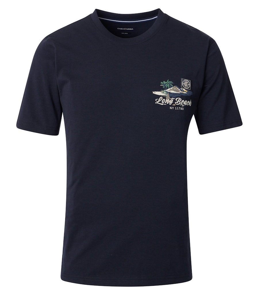 Casa Moda Herren T-Shirts kurz Blau