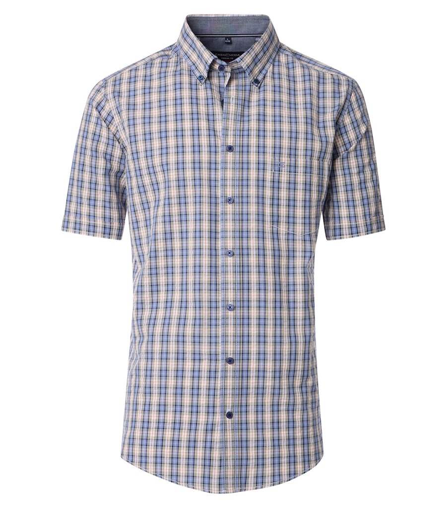 Casa Moda Herren Hemden kurz Blau